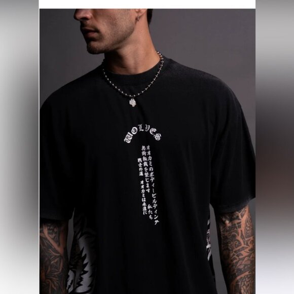 Darc Sport SAMURAI COURAGE "SIDE BY SIDE" OVERSIZED TEE IN BLACK - Picture 8 of 12